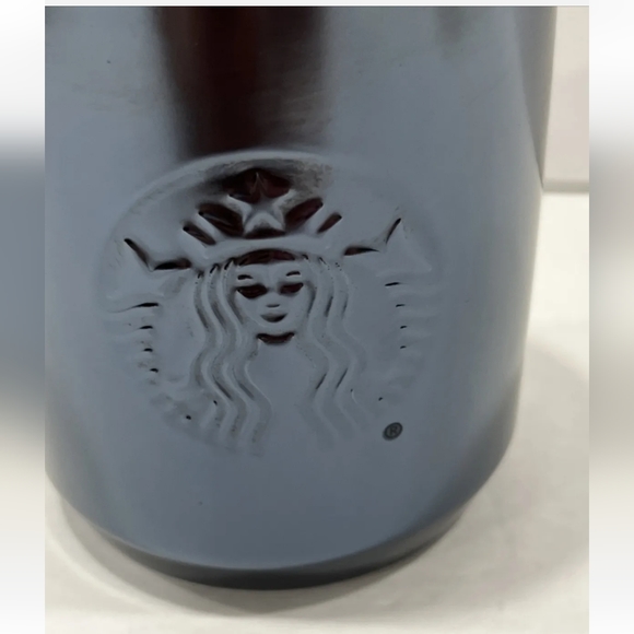 Starbucks Ceramic Double Wall Tumbler 8oz Iridescent Blue short mug Siren Logo - Picture 16 of 16